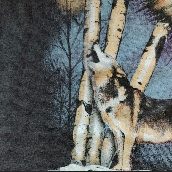 Vtg 1980s Alaska Wolves Polar Graphics Tourist Made in USA T-Shirt Size (L) - Picture 7 of 7